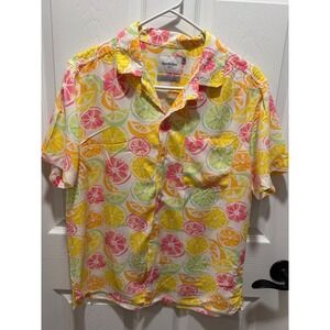 Goodfellow & Co Short Sleeve Button-Up Shirt – Citrus Print – Size M – NWOT
